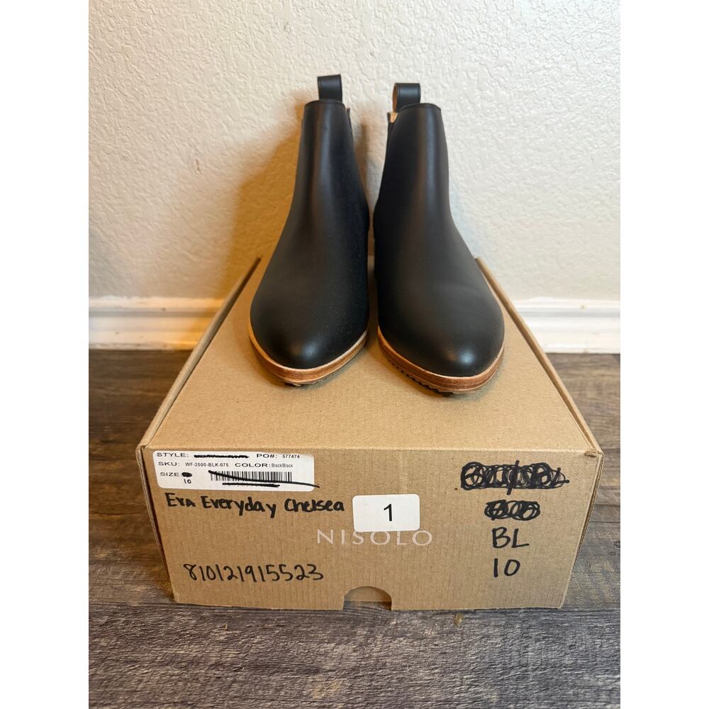 Nisolo Womans Everyday Chelsea Leather Ankle Boots Size 10 - Picture 7 of 9